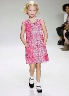 Robe élégante pour les filles droites rose