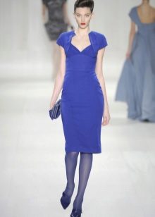Collants bleus à la robe bleue