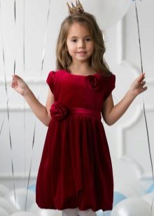 Robe de soirée élégante pour les filles en velours
