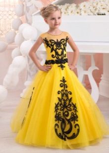 Robe élégante pour les filles jaune