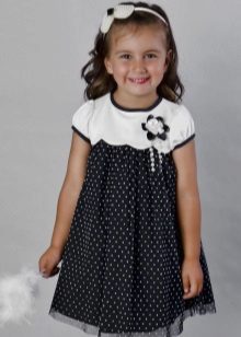 Robe-a-line élégante en pois pour filles
