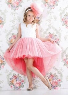 Robe élégante magnifique haut-bas pour la fille