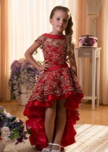 Robe élégante courte devant longue dans le dos pour les filles