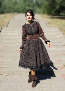 robe en tweed rétro