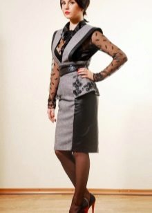 Robe d'été en tweed de cuir