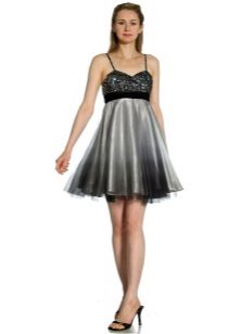 robe de cocktail en organza à sequins