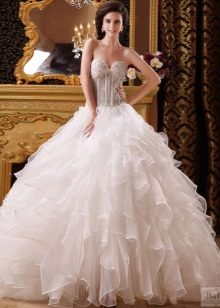 robe de mariée en organza avec cerceaux