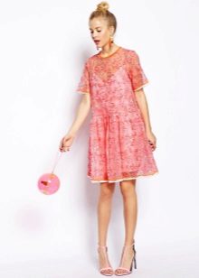 robe en organza rose