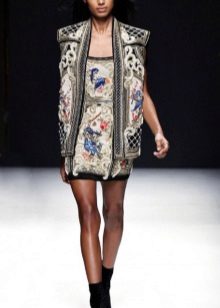 mini robe de brocart