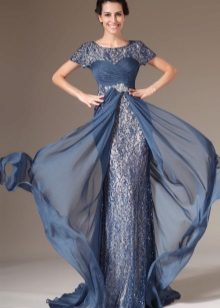 robe de brocart avec deux jupes