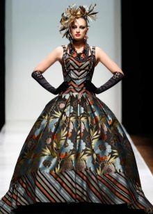 robe à motifs brocart