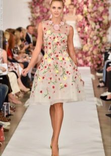 robe en popeline de fleurs