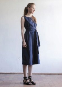 robe en popeline bleu marine