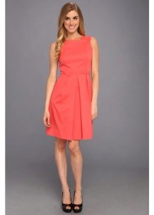 Robe en popeline orange