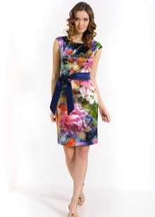 robe d'été en satin avec imprimé pluie