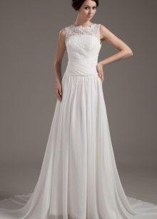 Robe longue en satin blanc