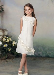 Robe droite blanche pour la classe de bal 4