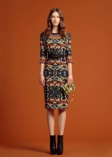 Robe midi couleur droite