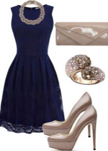 Accessoires Robe Bleu Foncé