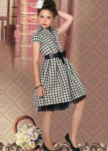 Robe à carreaux pour filles