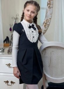 Robe d'école pour filles à manches courtes