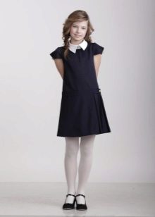 Robe d'école pour filles à manches courtes