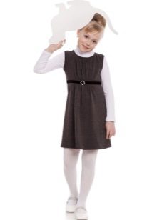 Robe d'école pour fille grise