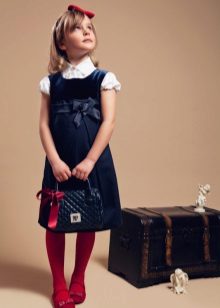 Robe d'école pour fille à taille haute