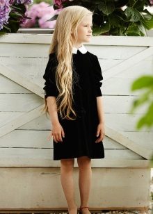 Robe scolaire noire pour le genou des filles