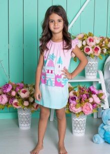 Robe tricotée pour fille courte été
