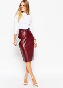 Jupe crayon taille haute