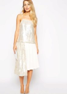 Jupe asymétrique à paillettes