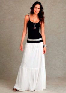 jupe de sol en coton blanc