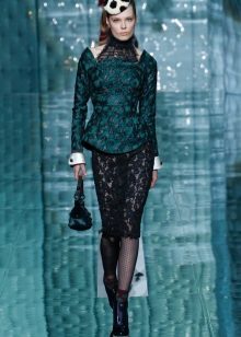 jupe en dentelle au look automne