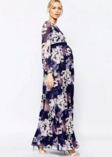 Robe élégante pour femmes enceintes à manches longues