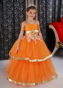 Robe du Nouvel An pour la fille orange