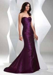 Robe de soirée en taffetas violet