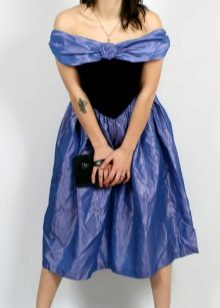 robe en mélange de taffetas viscose