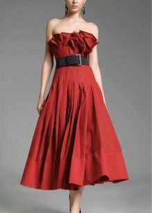robe bustier en taffetas