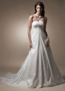 Robe de mariée en taffetas bustier