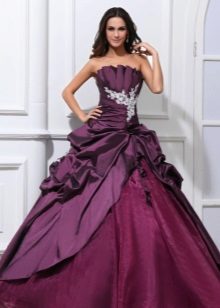 robe moelleuse en taffetas violet