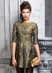 robe en taffetas doré