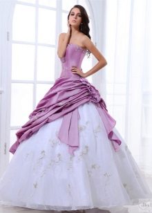 robe de mariée en taffetas coloré
