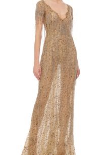 Robe de soirée à franges