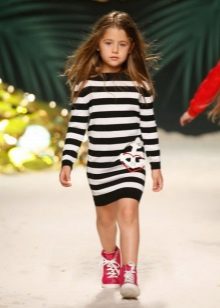 Robe tricotée pour filles 5 ans