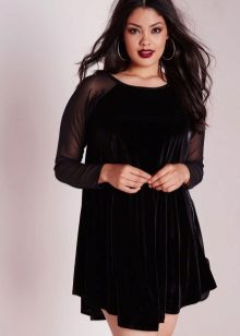 Robe en velours grande taille
