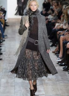 jupe en mousseline de soie au look automne