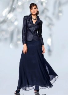 jupe longue en mousseline noire