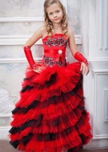 Robe de bal multi-niveaux pour fille