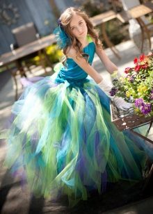 Smart magnifique robe pour la fille multicolore